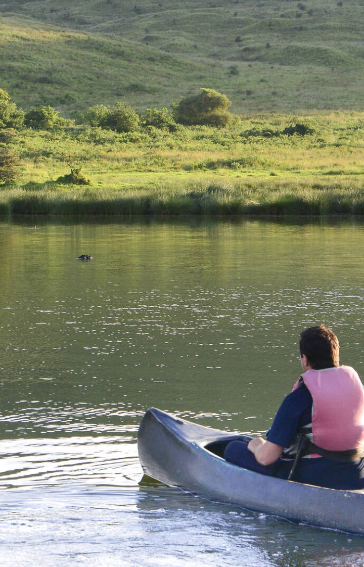 Canoeing on Momella Lakes