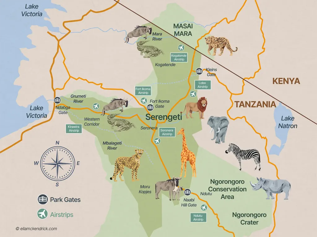 Kenya Destinations Map